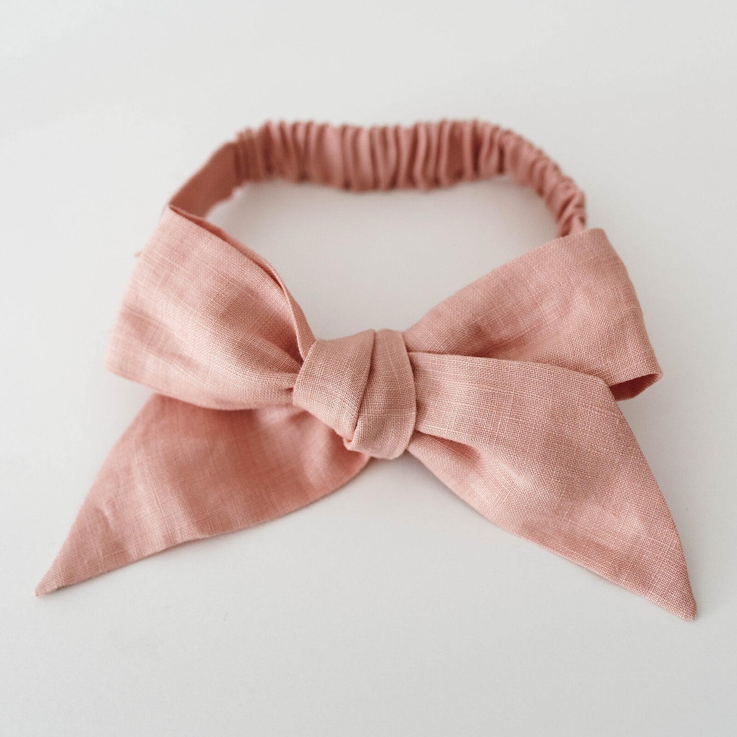 Linen Bow Pre-Tied Headband Wrap