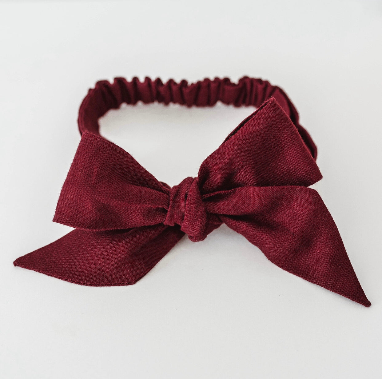 Linen Bow Pre-Tied Headband Wrap