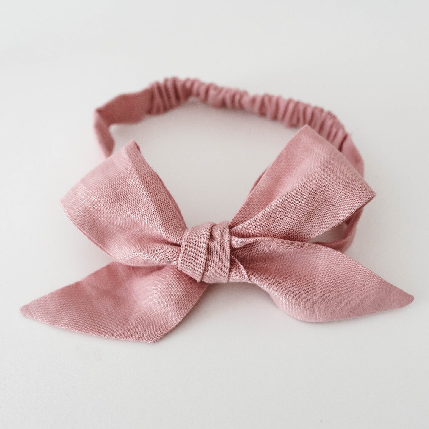 Linen Bow Pre-Tied Headband Wrap