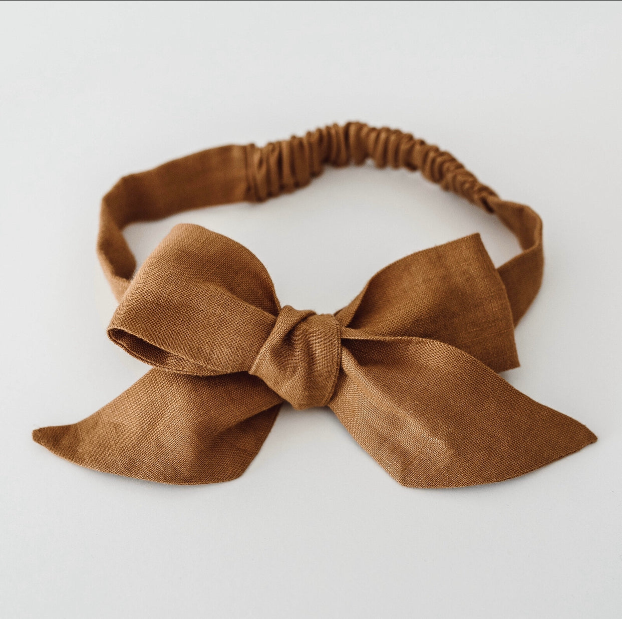 Linen Bow Pre-Tied Headband Wrap