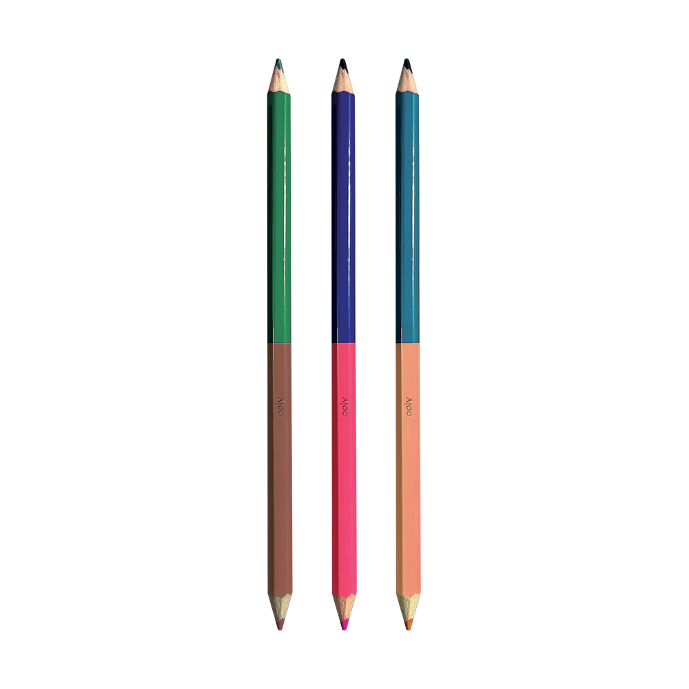 2 Of A Kind Double-Ended Colored Pencils - Set of 12