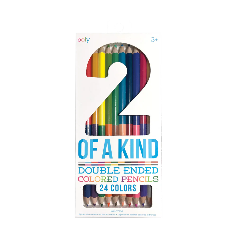 2 Of A Kind Double-Ended Colored Pencils - Set of 12