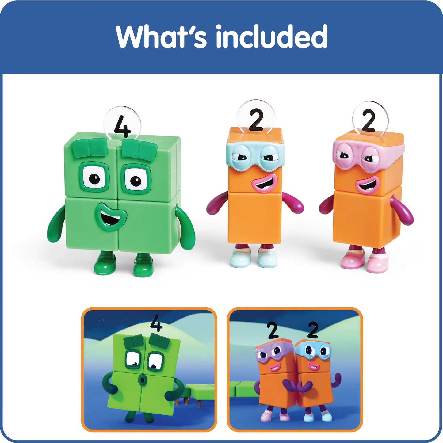 Numberblocks® Four and The Terrible Twos Figure Pack