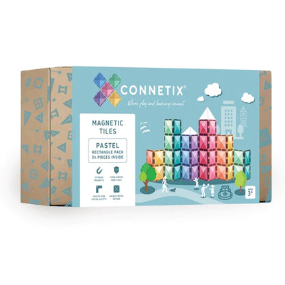 Connetix Tiles Pastel Rectangle Pack 24 pc