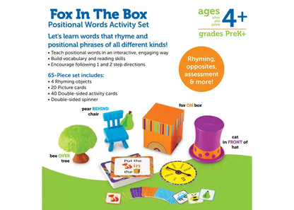 Fox in the Box Positional Words Activity Set