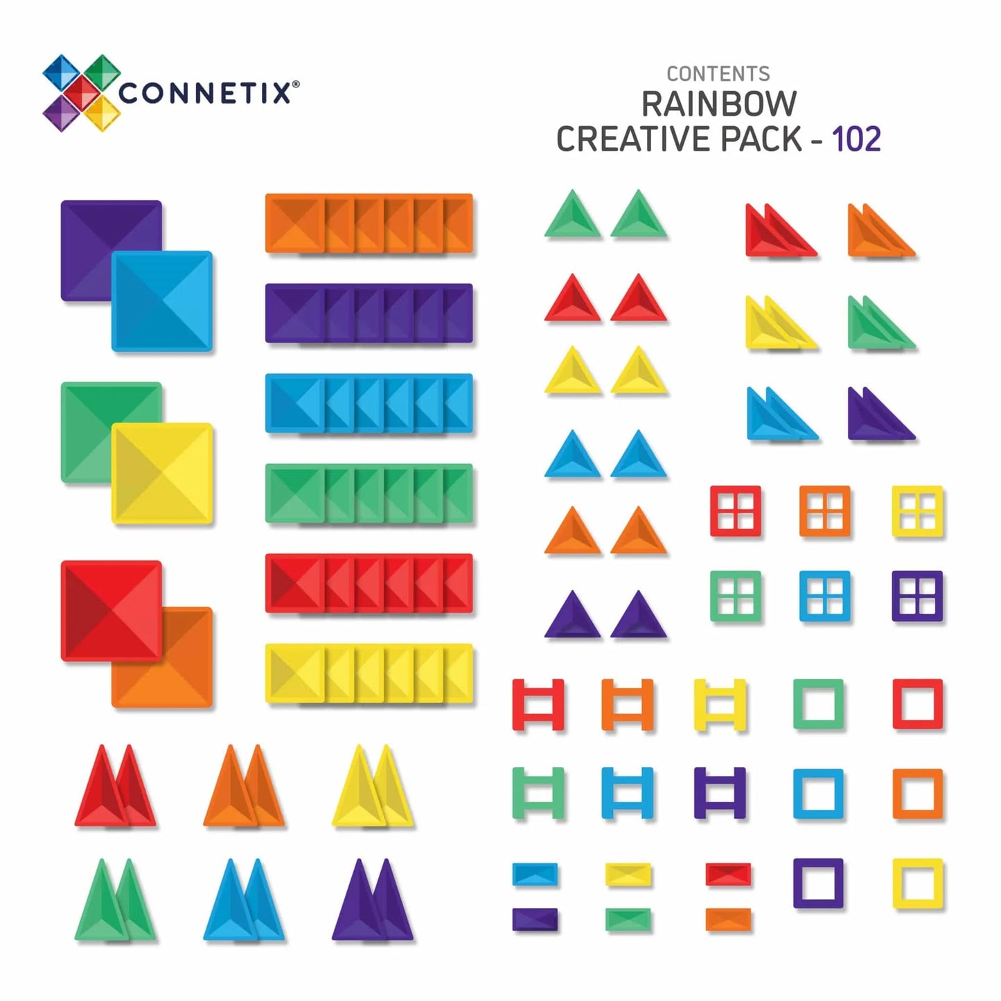 Connetix Tiles Rainbow Creative Pack 102 pc