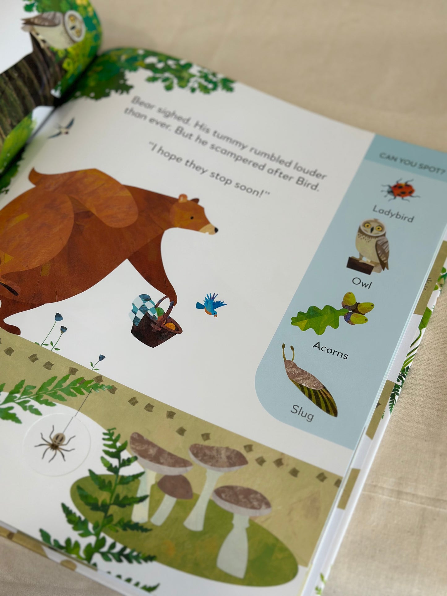 Jonny Lambert’s Bear and Bird: Find a Footprint: A Woodland Search and Find Adventure