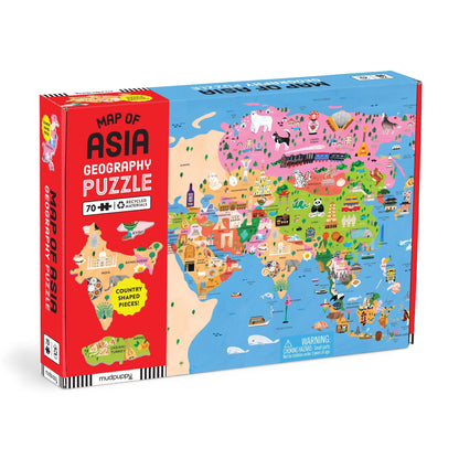 Map of Asia 70 Piece Geography Puzzle