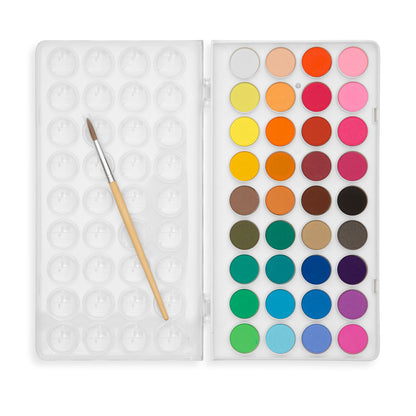 Lil Watercolor Paint Pods & Brush - 37 Pc Set