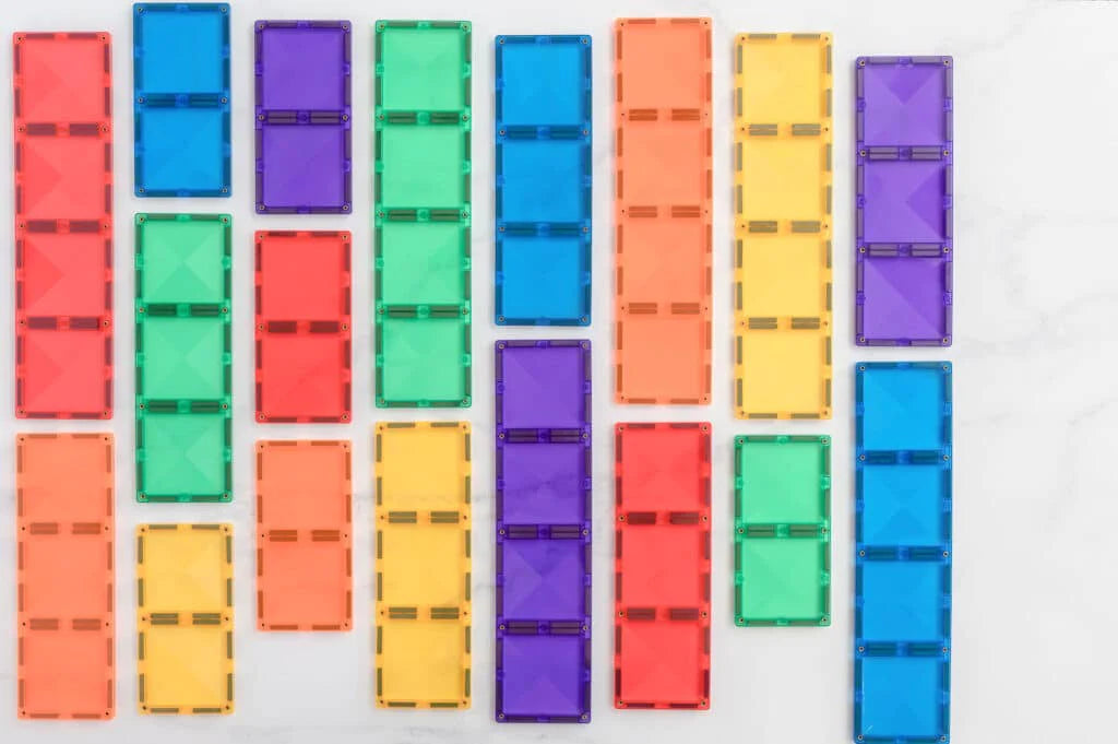 Connetix Tiles Rainbow Rectangle Pack 18 pc