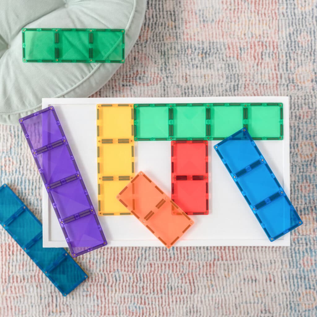 Connetix Tiles Rainbow Rectangle Pack 18 pc