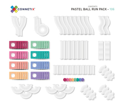 106 Pieces Pastel Ball Run Pack