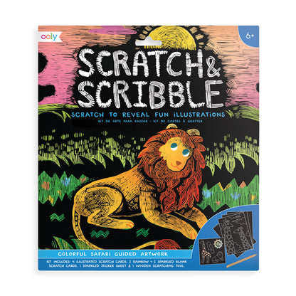 Scratch & Scribble Art Kit - Colorful Safari