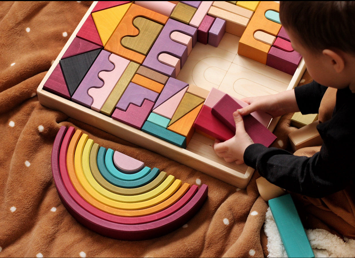 Building Blocks Set "The Castle" in Autumn