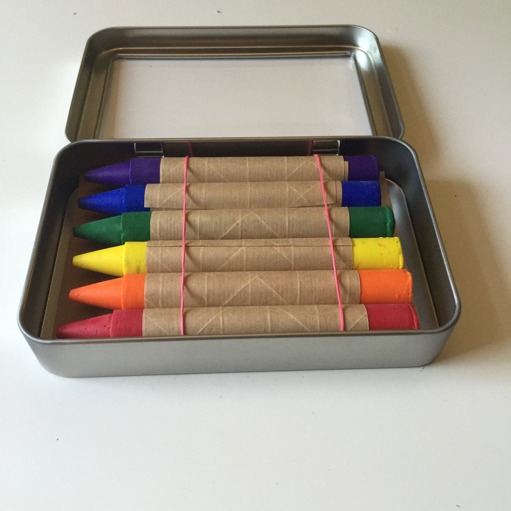 Tin of 6 Soy and Beeswax Crayons