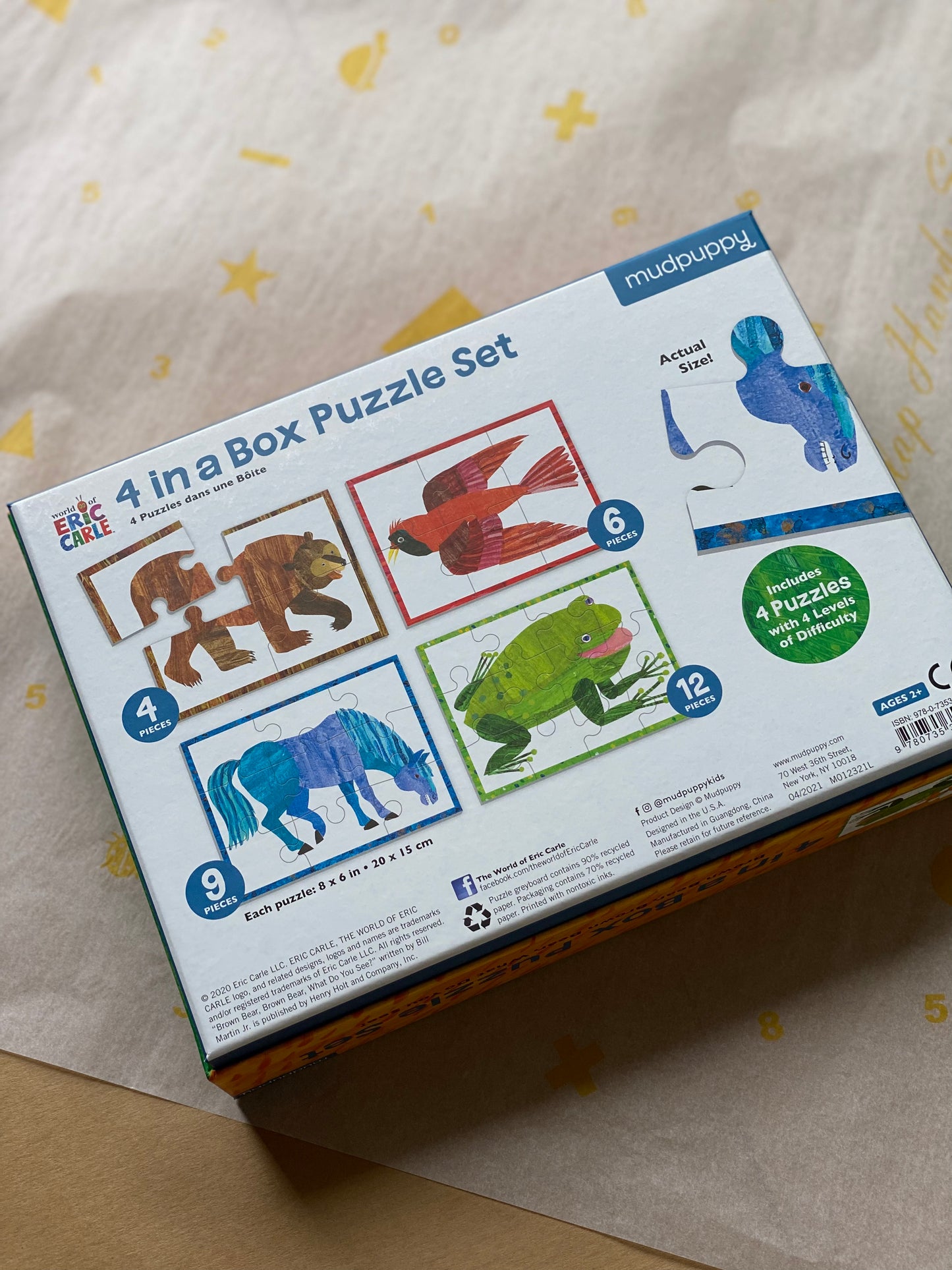 The world of Eric Carle: Brown Bear 4-In-a-Box Progressive Puzzle